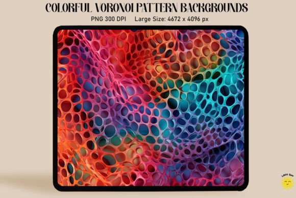 3D Colorful Voronoi Diagram Pattern Review