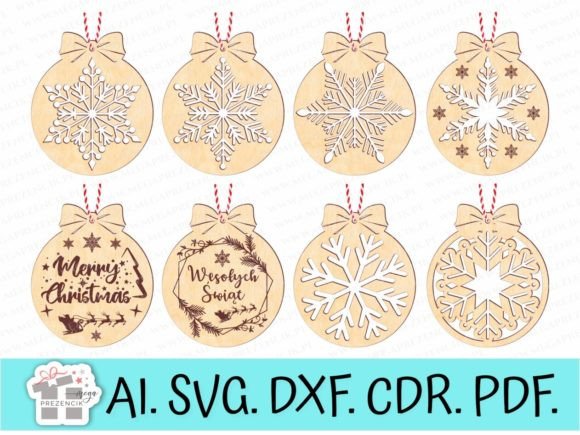 Baubles with a Snowflake Motif Laser SVG Review