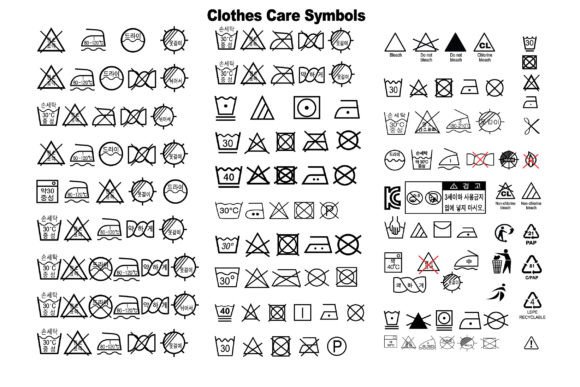 Clothes Care Symbols: Essential Graphics for Crafts and Content