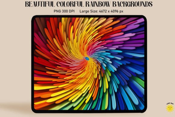 Colorful Rainbow Burst Backgrounds: A Graphics Review for Sellers