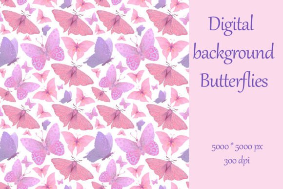 Digital Butterfly Graphics and Patterns for Editorial Publishing