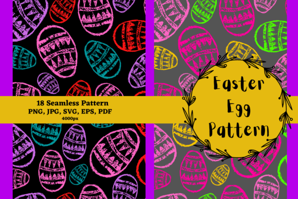 Easter Egg Patterns Graphics for Seasonal Design