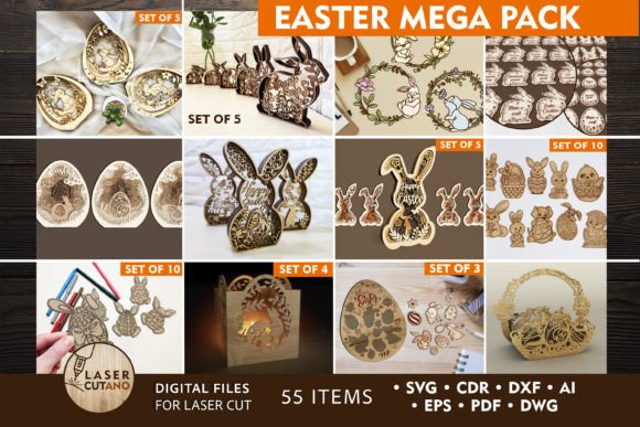 Easter MEGA PACK Laser Cut Designs for Spring