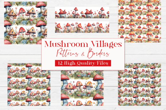 Enchanted Magic Mushroom Patterns: Graphics for Whimsical Branding