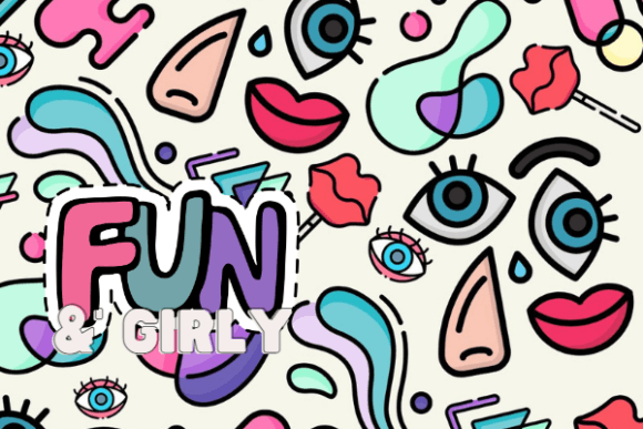Fun Girly Patterns: Graphics and Patterns for Modern Blogging
