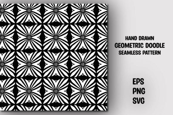 Geometric Doodle Seamless Pattern for Graphics and Patterns
