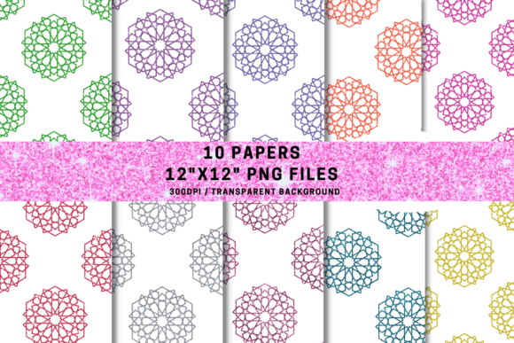 Glitter Moroccan Seamless Pattern Graphics for Branding