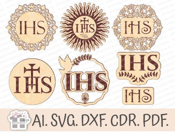 Host for the Side of the Cake, IHS SVG: Laser Cutting & Cake Toppers