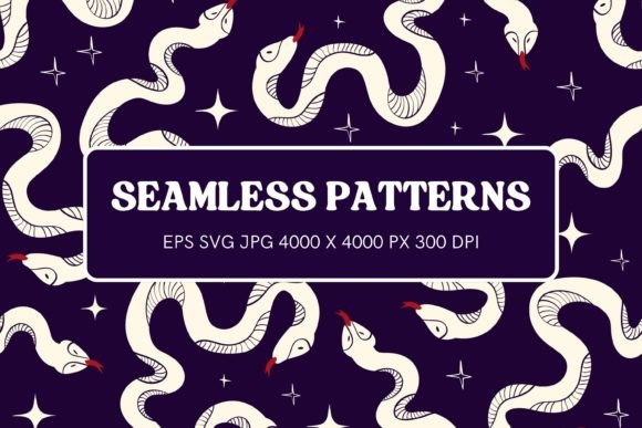 Pattern with Magic Mystical Snakes: Graphics and Patterns for Bold Branding