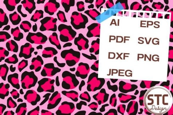 Pink Leopard Seamless Patterns Graphics for Real Crafting