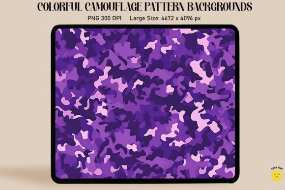 Purple Camouflage Patterns Background for Modern Graphics