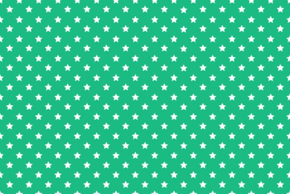 Seamless Stars Patterns on Green: A Graphic Design Asset Review