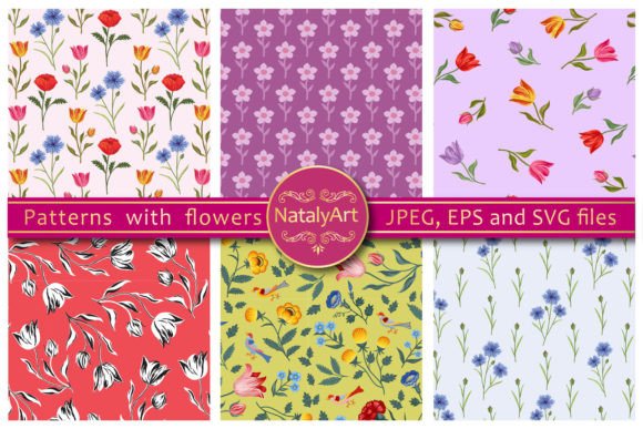Set of Seamless Patterns with Flowers: A Designer's Review