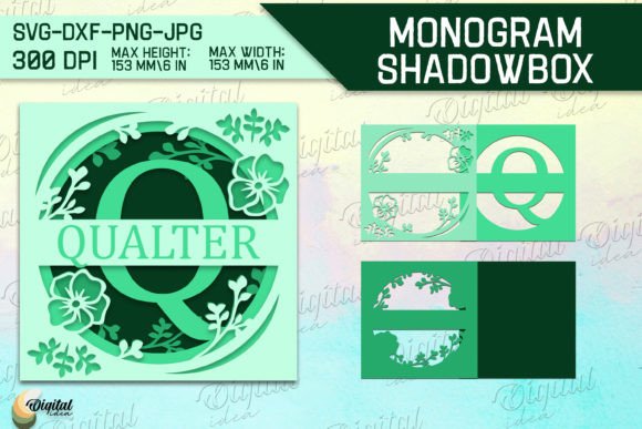 Shadow Box Alphabet Papercut. Letter Q for 3D SVG & Shadow Boxes